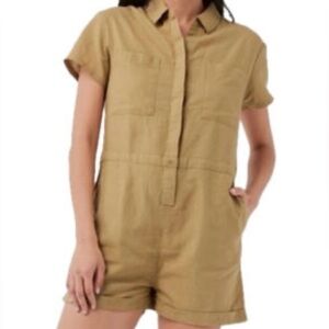 Pact Organic The Harbour Romper in Fennel Hemp/ Cotton Lightweight 
Size Medium